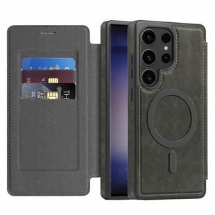 For Samsung Galaxy S23 Ultra 5G Linton MagSafe Leather Phone Case(Grey)
