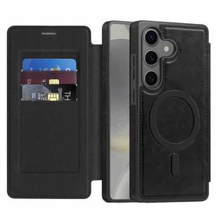 For Samsung Galaxy S24 5G Linton MagSafe Leather Phone Case(Black)