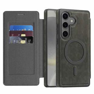 For Samsung Galaxy S24 5G Linton MagSafe Leather Phone Case(Grey)