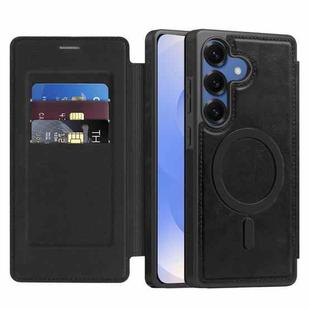 For Samsung Galaxy S25+ 5G Linton MagSafe Leather Phone Case(Black)