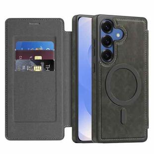 For Samsung Galaxy S25+ 5G Linton MagSafe Leather Phone Case(Grey)