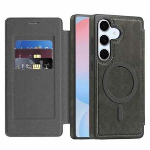 For Samsung Galaxy S24 FE 5G Linton MagSafe Leather Phone Case(Grey)