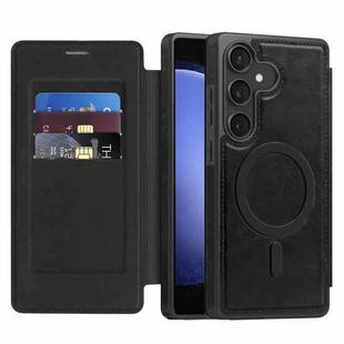 For Samsung Galaxy S23 FE 5G Linton MagSafe Leather Phone Case(Black)