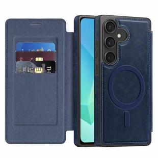 For Samsung Galaxy A16 5G Linton MagSafe Leather Phone Case(Blue)