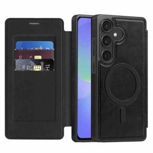 For Samsung Galaxy A36 5G Linton MagSafe Leather Phone Case(Black)
