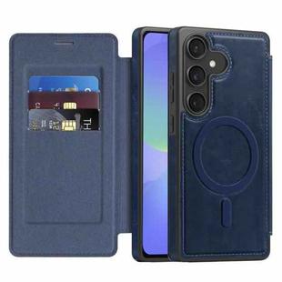 For Samsung Galaxy A36 5G Linton MagSafe Leather Phone Case(Blue)