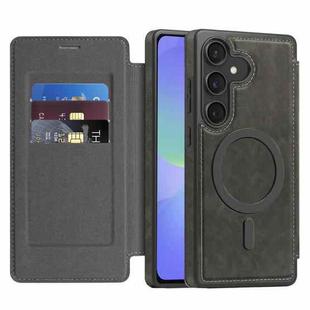 For Samsung Galaxy A36 5G Linton MagSafe Leather Phone Case(Grey)