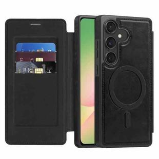 For Samsung Galaxy A56 5G Linton MagSafe Leather Phone Case(Black)