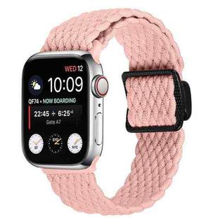 For Apple Watch 46mm / 49mm / 45mm / 44mm Magnetic Buckle Woven Stretch Watch Band(Pink)