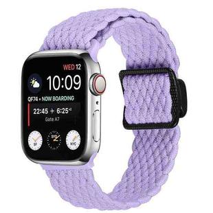 For Apple Watch 46mm / 49mm / 45mm / 44mm Magnetic Buckle Woven Stretch Watch Band(Violet)