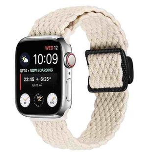 For Apple Watch 42mm / 41mm / 40mm / 38mm Magnetic Buckle Woven Stretch Watch Band(Creamy White)
