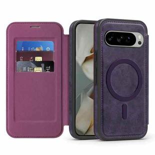 For Google Pixel 10 Linton MagSafe Leather Phone Case(Purple)