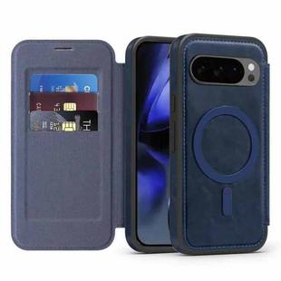 For Google Pixel 10 Pro Linton MagSafe Leather Phone Case(Blue)