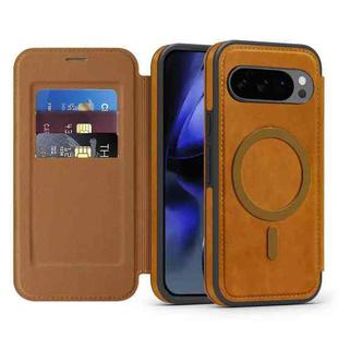 For Google Pixel 10 Pro Linton MagSafe Leather Phone Case(Brown)