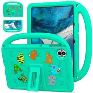 For Honor Pad 10 12.1 2025 Cartoon Sparrow EVA Shockproof Tablet Case(Glacier Green)