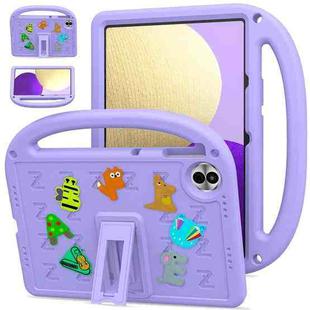 For Honor Pad 10 12.1 2025 Cartoon Sparrow EVA Shockproof Tablet Case(Taro Purple)