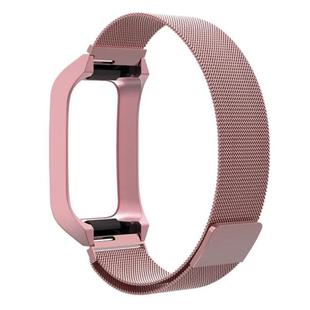For Xiaomi Mi Band 7 Pro Stainless Steel Frame Integrated Milanese Magnetic Metal Watch Band(Rose Pink)