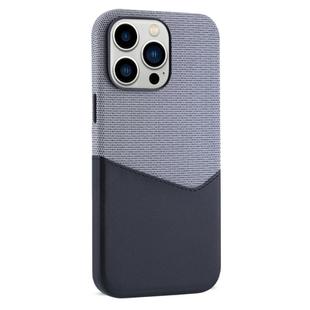 For iPhone 13 Pro Max Kalebol Cloth Textue Stitching Card Slot Magnetic Phone Case(Black)