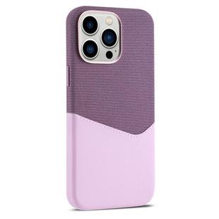 For iPhone 13 Pro Max Kalebol Cloth Textue Stitching Card Slot Magnetic Phone Case(Pink)