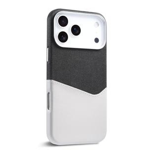 For iPhone 17 Pro Max Kalebol Cloth Textue Stitching Card Slot Magnetic Phone Case(Gray)