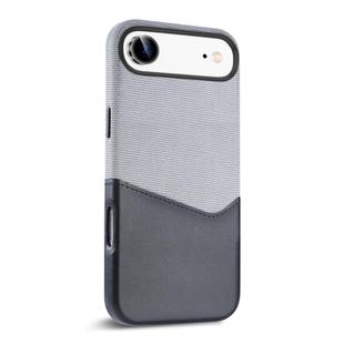For iPhone 17 Air Kalebol Cloth Textue Stitching Card Slot Magnetic Phone Case(Black)