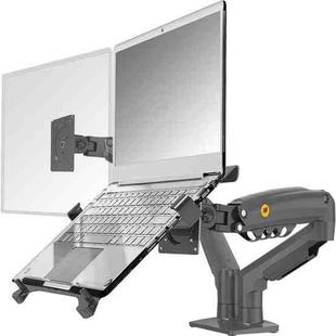 NORTH BAYOU F160-FP Tray Dual Arm Bracket Monitor Desk Mount Adjustable Laptop Holder(Black)