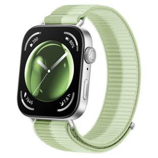 For Huawei Watch Fit 4 Pro / Fit 4 / Fit 3 Nylon Loop Hook and Loop Fastener Watch Band(Mint Green)