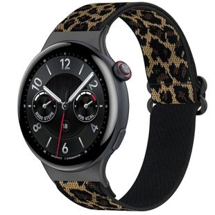 For vivo Watch 5 Ethnic Style Elastic Nylon Braided Watch Band(Leopard Print)