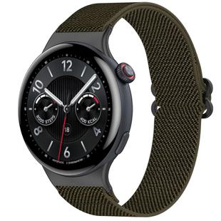 For vivo Watch 5 Ethnic Style Elastic Nylon Braided Watch Band(Army Green)