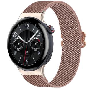 For vivo Watch 5 Ethnic Style Elastic Nylon Braided Watch Band(Rose Pink)