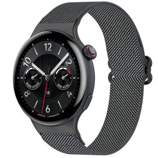 For vivo Watch 5 Ethnic Style Elastic Nylon Braided Watch Band(Dark Gray)