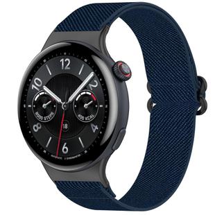 For vivo Watch 5 Ethnic Style Elastic Nylon Braided Watch Band(Midnight Blue)