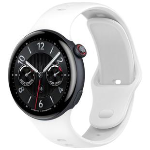 For vivo Watch 5 Solid Color Reverse Buckle Silicone Watch Band(White)