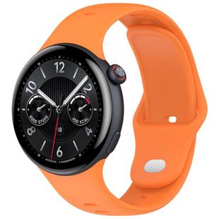 For vivo Watch 5 Solid Color Reverse Buckle Silicone Watch Band(Orange)