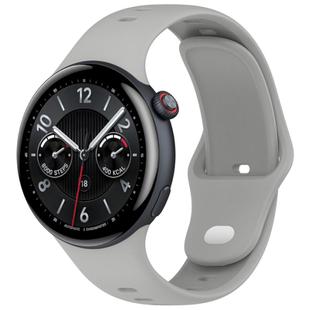 For vivo Watch 5 Solid Color Reverse Buckle Silicone Watch Band(Gray)