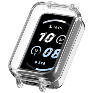 For Honor Band 10 PC Ear Half Coverage Hollow Watch Protective Case(Transparent White)