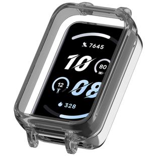 For Honor Band 10 PC Ear Half Coverage Hollow Watch Protective Case(Transparent Black)
