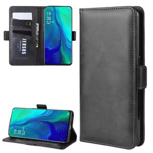 Dual-side Magnetic Buckle Horizontal Flip Leather Case for OPPO Reno 10x Zoom, with Holder & Card Slots & Wallet & Photo Frame(Black)