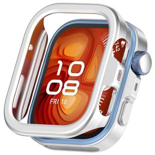 For Huawei Watch Fit 4 Half Coverage Hollow PC Watch Protective Case(Silver)