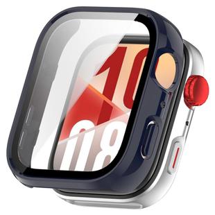 For Huawei Watch Fit 4 Pro Tempered Film Integrated PC Watch Protective Case(Ink Blue)