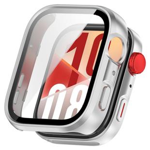For Huawei Watch Fit 4 Pro Tempered Film Integrated PC Watch Protective Case(Frosted Silver)