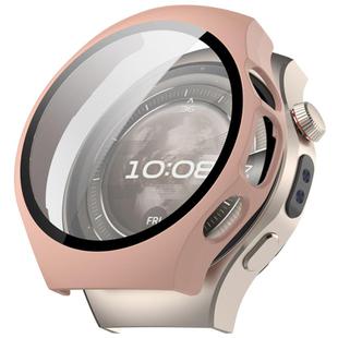 For Huawei Watch 5 42mm Tempered Film Integrated PC Watch Protective Case(Cherry Pink)