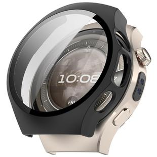 For Huawei Watch 5 46mm Tempered Film Integrated PC Watch Protective Case(Frosted Black)