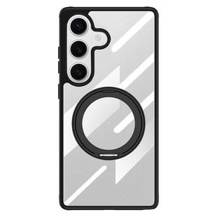 For Samsung Galaxy S24+ 5G Gear 360 Rotation Holder MagSafe Phone Case(Black)