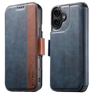 For iPhone 16 Suteni Q07 2-in-1 Multi-function Detachable Wallet MagSafe Phone Case(Blue)