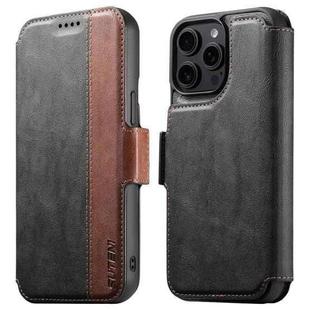 For iPhone 13 Pro Max Suteni Q07 2-in-1 Multi-function Detachable Wallet MagSafe Phone Case(Black)