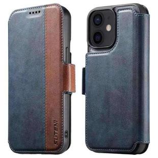 For iPhone 12 Suteni Q07 2-in-1 Multi-function Detachable Wallet MagSafe Phone Case(Blue)