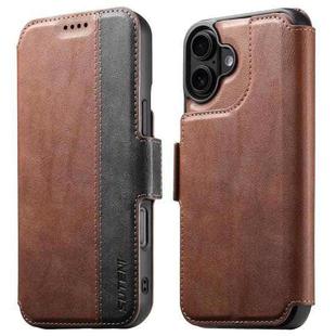 For iPhone 17 Suteni Q07 2-in-1 Multi-function Detachable Wallet MagSafe Phone Case(Brown)