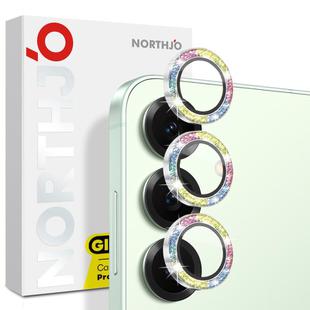 For Samsung Galaxy S25+ 5G NORTHJO 1 Set Camera Lens Protector Glitter Metal Ring Film(Colorful)