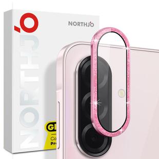 For Samsung Galaxy A36 5G / A56 5G NORTHJO 1 Set Camera Lens Protector Glitter Metal Ring Film(Pink)